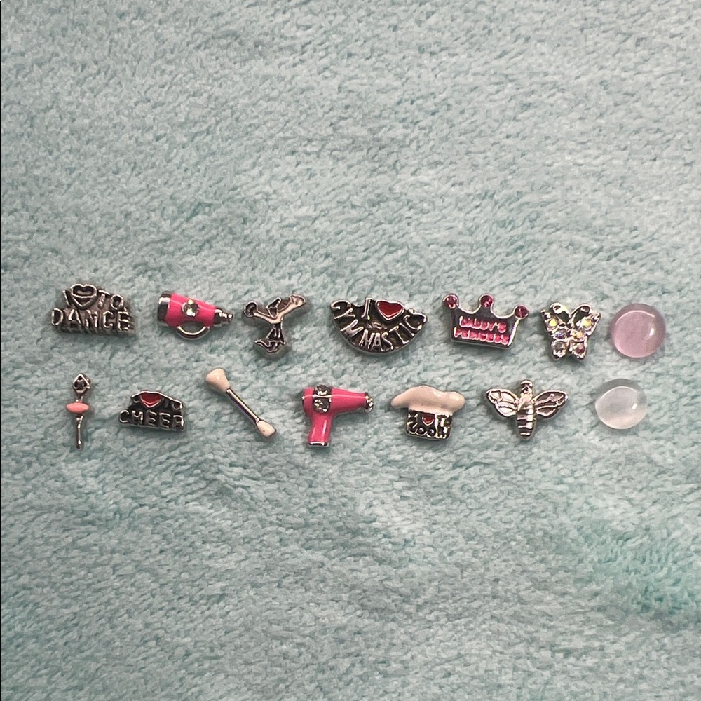Floating Locket Charms - Dance and cheer and gymnastics theme